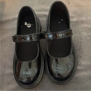 Classic Dr Marten Black Kids' Mary Jane Shoes